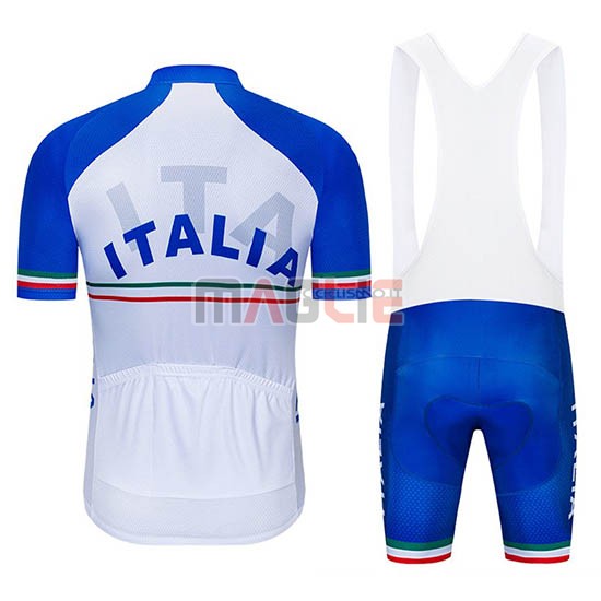 Maglia Italia Manica Corta 2019 Bianco Blu